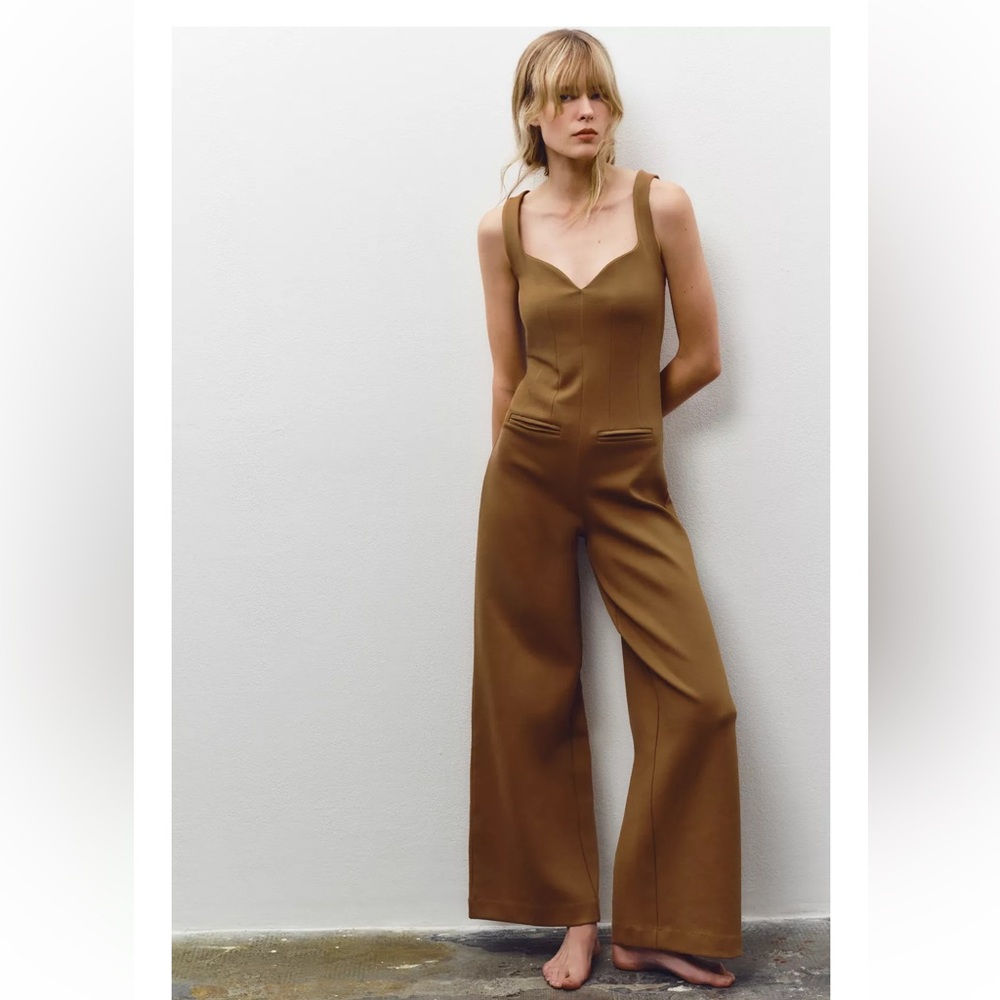 Zara Brown Jumpsuit